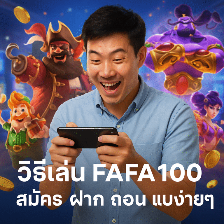 วิธีเล่น FAFA100 สมัคร ฝาก ถอน แบบง่ายๆ