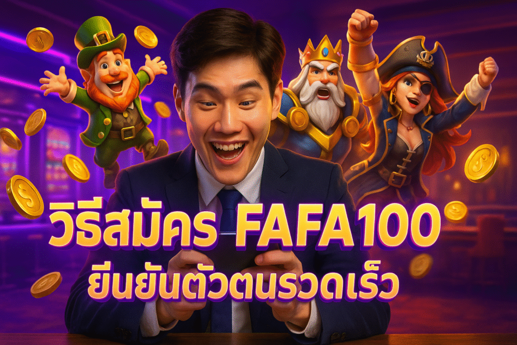 วิธีสมัคร FAFA100 ยืนยันตัวตนรวดเร็ว