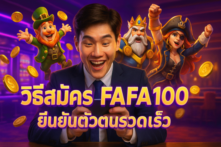 วิธีสมัคร FAFA100 ยืนยันตัวตนรวดเร็ว